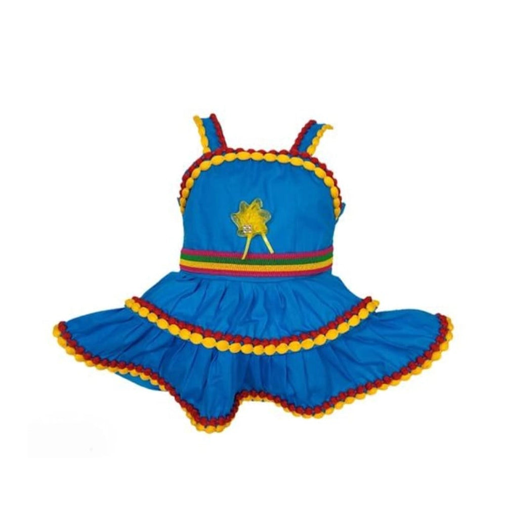 Girls Cotton Frocks & Dresses -Blue